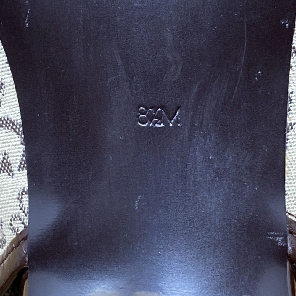 Guess Monogram Peep Toe Platform Slingback Heels - Picture 12 of 13